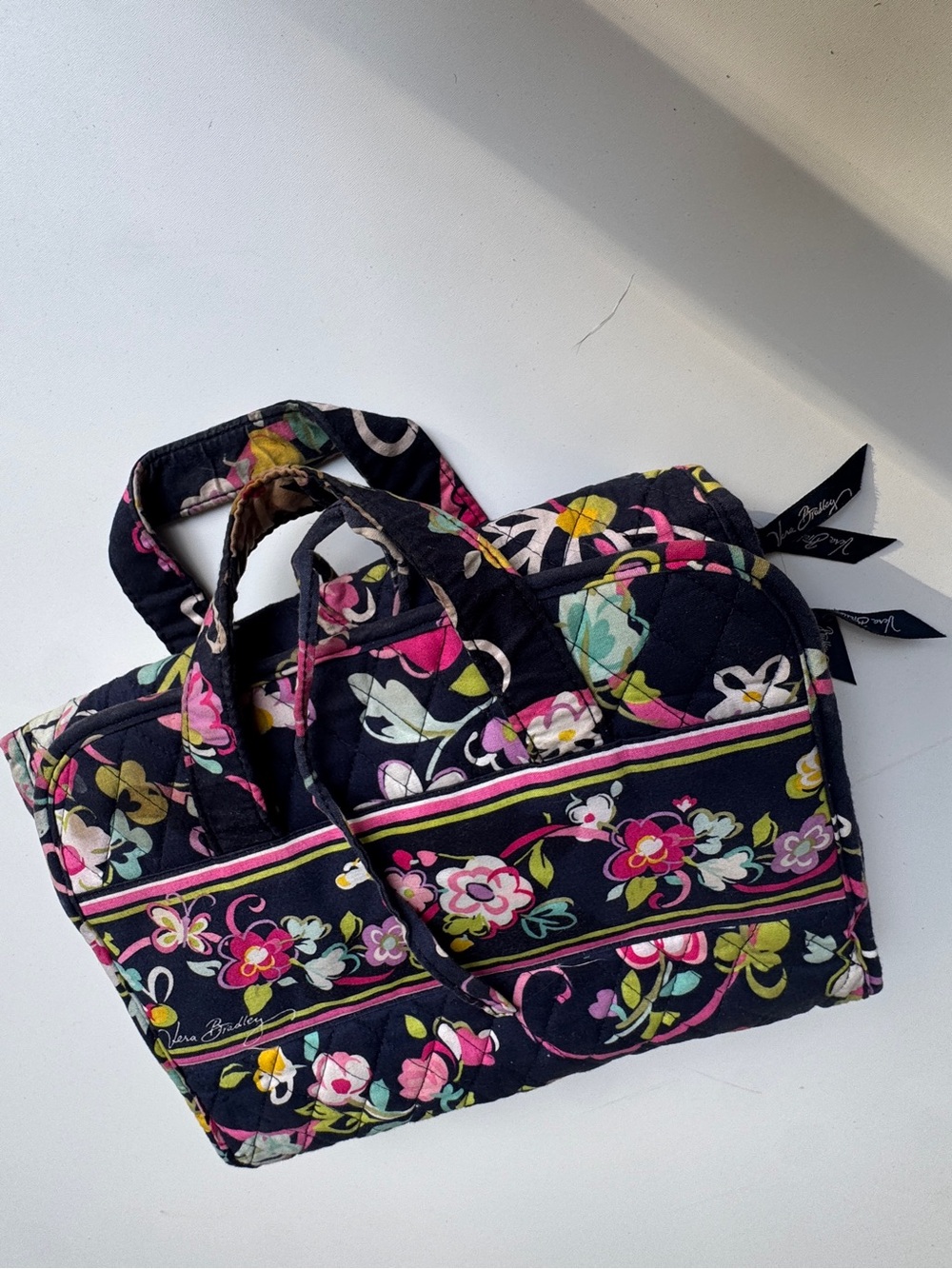 Vera Bradley travel organizer vera bradley signature logo blue floral